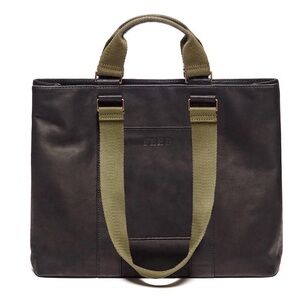 FEED Black Leather Work Bag